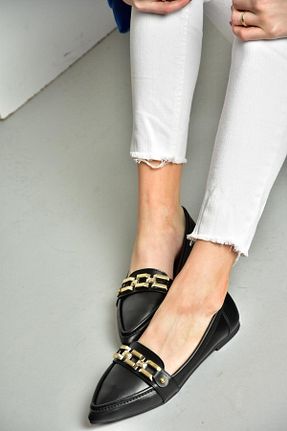کفش کلاسیک مشکی زنانه چرم مصنوعی Fox Shoes - کد 799432225
