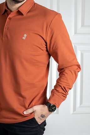 سوئیشرت نارنجی مردانه ساده Sarar - کد 799462052