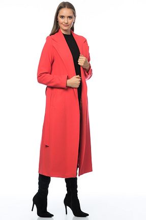 پالتو پشمی قرمز زنانه گشاد Pitti - کد 2075750