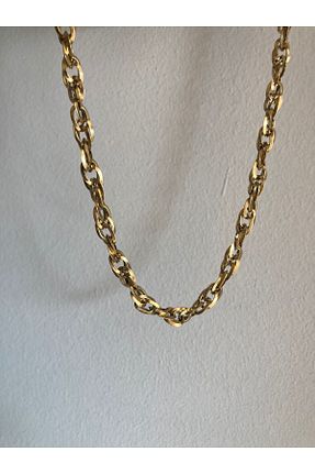 گردنبند استیل ( فولاد ) طلائی زنانه استیل (فولاد) Cloveco - کد 799448976