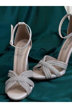 کفش مجلسی سفید زنانه پاشنه بلند ( +10 cm) چرم مصنوعی پاشنه نازک کد 799698139
