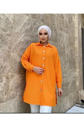 پیراهن حجاب نارنجی زنانه رگولار Mmasiva collection - کد 690710259