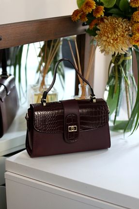 کیف دوشی زرشکی زنانه چرم مصنوعی Moom Bag - کد 790674153