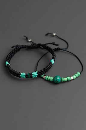 دستبند جواهر سبز زنانه سنگ طبیعی D&P Designn - کد 100659465