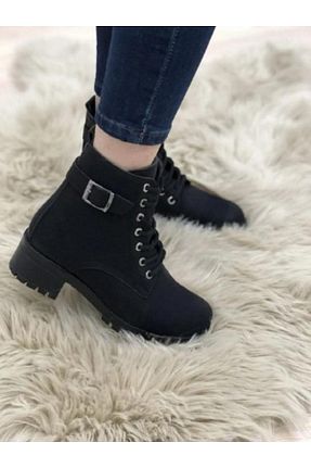 بوت / نیم بوت مشکی زنانه چرم مصنوعی HKM shoes - کد 767608963