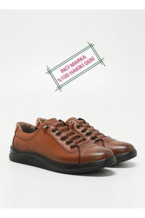 کفش کژوال قهوه ای مردانه چرم طبیعی پاشنه کوتاه ( 4 - 1 cm ) پاشنه ضخیم کد 756495189