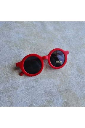 عینک آفتابی قرمز بچه گانه بچه گانه UV400 آستات مات گرد کد 707629819