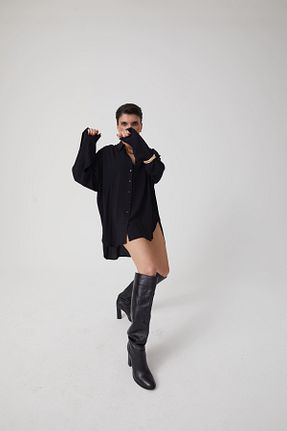 پیراهن مشکی زنانه اورسایز Charm in Urban - کد 799714843