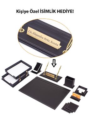ست رومیزی اداری مشکی Güner Ofis - کد 310587275