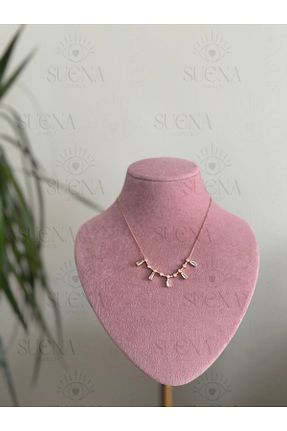 گردنبند نقره صورتی زنانه 925 عیار suena - کد 796176216