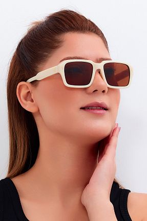 عینک آفتابی بژ زنانه UV400 Nilu Moda - کد 786985347