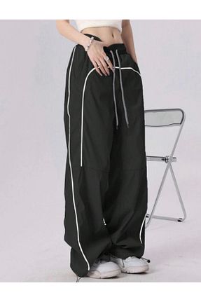 شلوار کرمگن مشکی زنانه ساق پهن DEEFWEAR - کد 798764230
