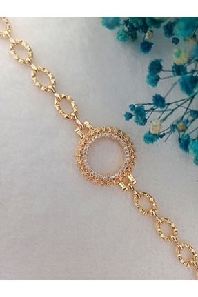 دستبند جواهر طلائی زنانه روکش طلا کد 192300273