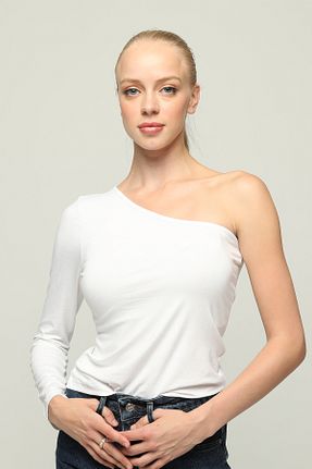 بلوز سفید زنانه ساده Owut Collection - کد 763169875