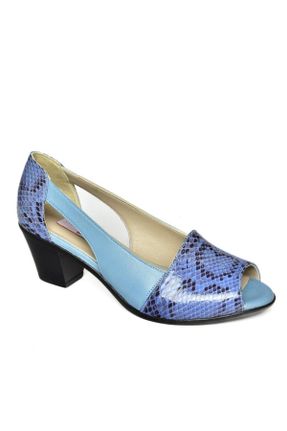 کفش پاشنه بلند کلاسیک آبی زنانه چرم مصنوعی پاشنه ضخیم پاشنه متوسط ( 5 - 9 cm ) کد 799437372