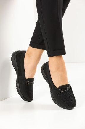 کفش کژوال مشکی زنانه تریکو پاشنه کوتاه ( 4 - 1 cm ) پاشنه ساده کد 222637477