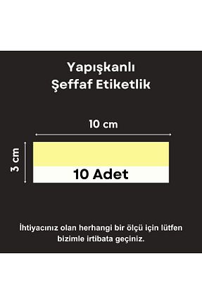 اتیکت Şeffaf Etiket - کد 799145455