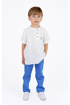 شلوار آبی بچه گانه پنبه ای best kids - کد 681877436