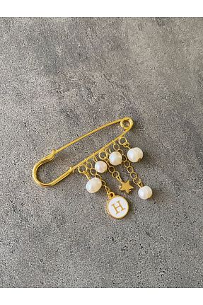سنجاق سینه طلائی زنانه فلزی Lucky Designs - کد 466503644