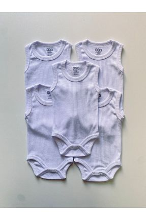 بادی و سرهمی نوزادی سفید بچه گانه پنبه ای EFU BABY - کد 799618153