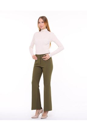 شلوار پارچه ای مشکی زنانه فاق نرمال ÇİĞDEM COLLECTİON - کد 792520800