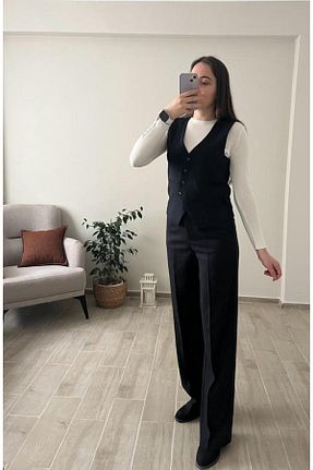 کت و شلوار سرمه ای زنانه بافتنی DOĞAN BUTİK - کد 799296518