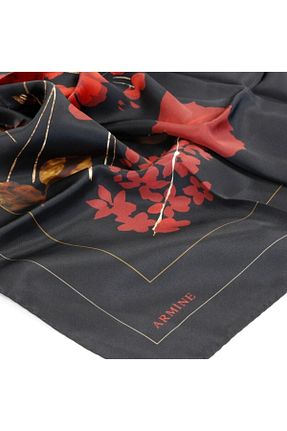 روسری مشکی کرپ ساتن ابریشم Armine - کد 97026230