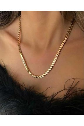 گردنبند استیل ( فولاد ) طلائی زنانه استیل (فولاد) ALTINOK - کد 798774694