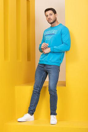 سوئیشرت آبی زنانه Slogan hep1 - کد 662745250