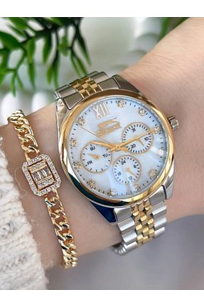 ساعت مچی زرد زنانه 36 میلی متر Slazenger - کد 799049559