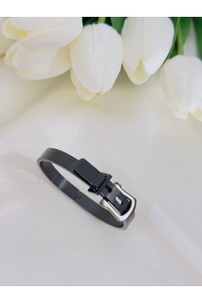 دستبند استیل (فولاد) مشکی زنانه استیل (فولاد) Gülşah bostan aksesuar - کد 770325540