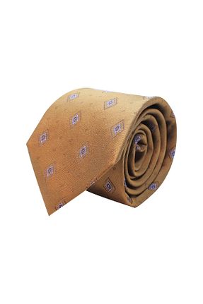 کراوات زرد مردانه ابریشم COOLMENCLUB - کد 798971636