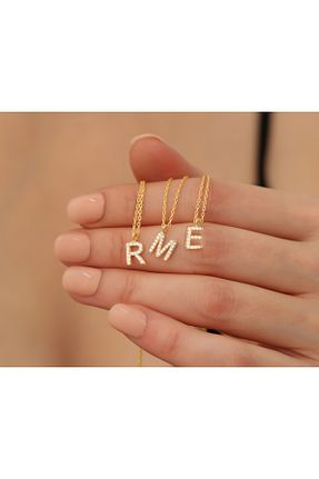 گردنبند نقره طلائی زنانه 925 عیار Gümüşistan - کد 798993608