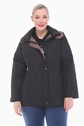 کاپشن سایز بزرگ مشکی زنانه کلاسیک VETRE - کد 134131136