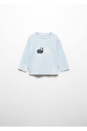 تیشرت آبی بچه گانه رگولار MANGO Baby - کد 753799552