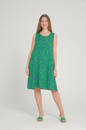 لباس سبز زنانه بافتنی بافت رگولار بند دار کد 795868408
