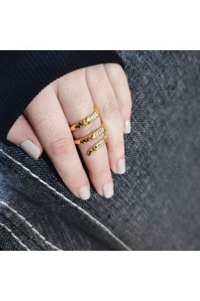 انگشتر جواهر طلائی زنانه روکش طلا کد 274566097