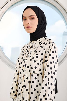 شال مشکی زنانه پلی استر Melodi Scarf - کد 799138076