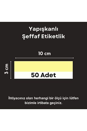 اتیکت Şeffaf Etiket - کد 799151530