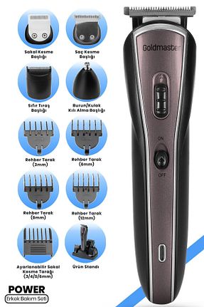 ماشین اصلاح صورت مشکی Kablosuz GoldMaster - کد 96791579