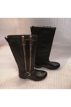 چکمه مشکی زنانه چرم خالص Butik Tülin - کد 370484872
