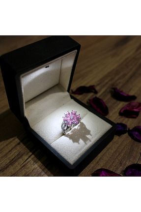 انگشتر نقره صورتی زنانه زیرکن LOTUS JW - کد 306009592