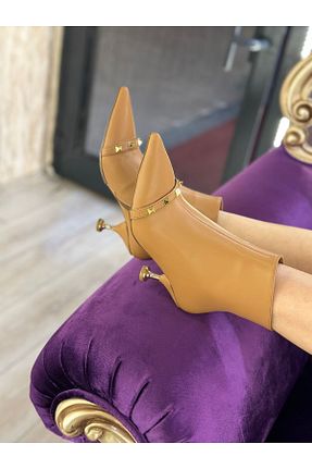 بوت / نیم بوت قهوه ای زنانه چرم مصنوعی Purple - کد 786670121