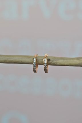 گوشواره جواهر طلائی حلقه کد 186609116