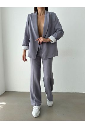 شلوار طوسی زنانه کتان MAYEN MODA - کد 762389918