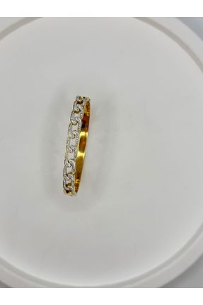 دستبند استیل طلائی زنانه فولاد ( استیل ) کد 690799649