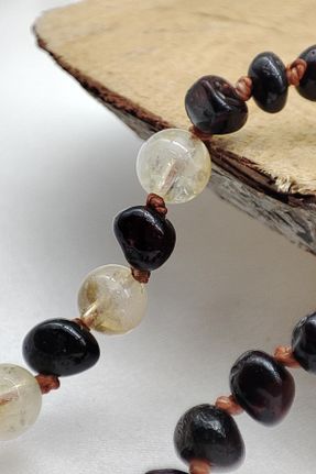 گردنبند جواهر آبی زنانه سنگ TAUS STONE - کد 74262405
