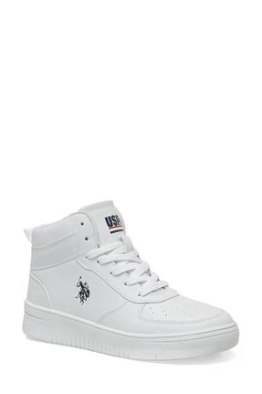 کفش بسکتبال سفید مردانه میکروفیبر U.S. Polo Assn. - کد 800043658