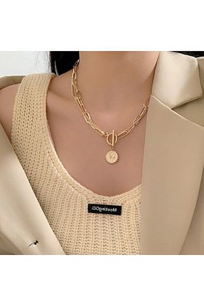 گردنبند جواهر طلائی زنانه روکش طلا ci&or - کد 234463317