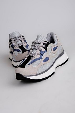 کفش اسنیکر طوسی زنانه بند دار LAL SHOES & BAGS - کد 799826243